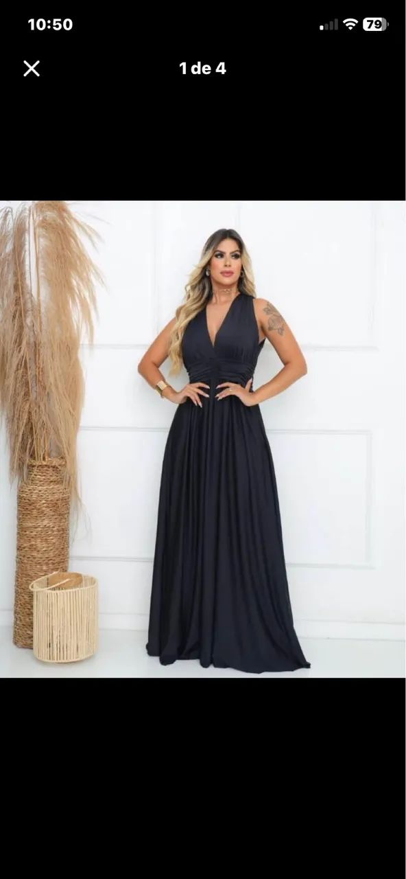 Vestido social marrom 