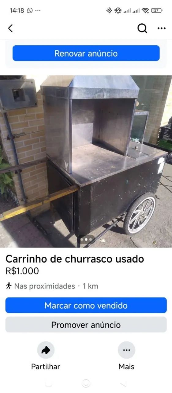 Carinho de churrasquinho  - Foto 2
