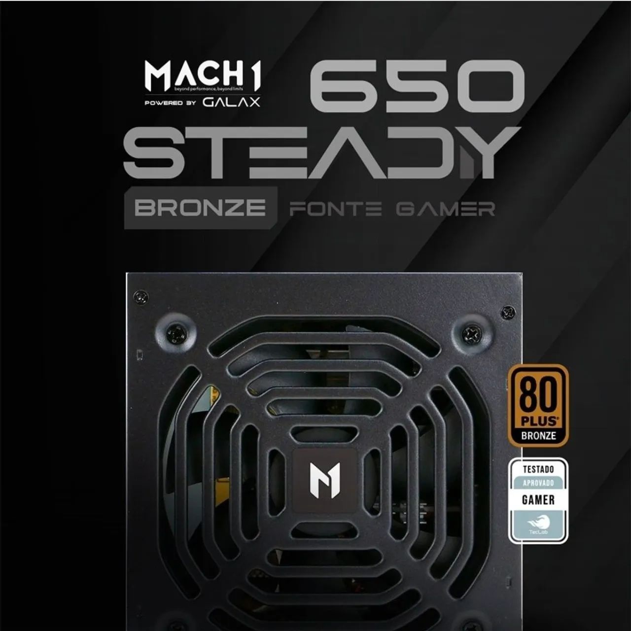Fonte MACH1 Steady 650w, 80 Plus Bronze. Nova na caixa. - Foto 3