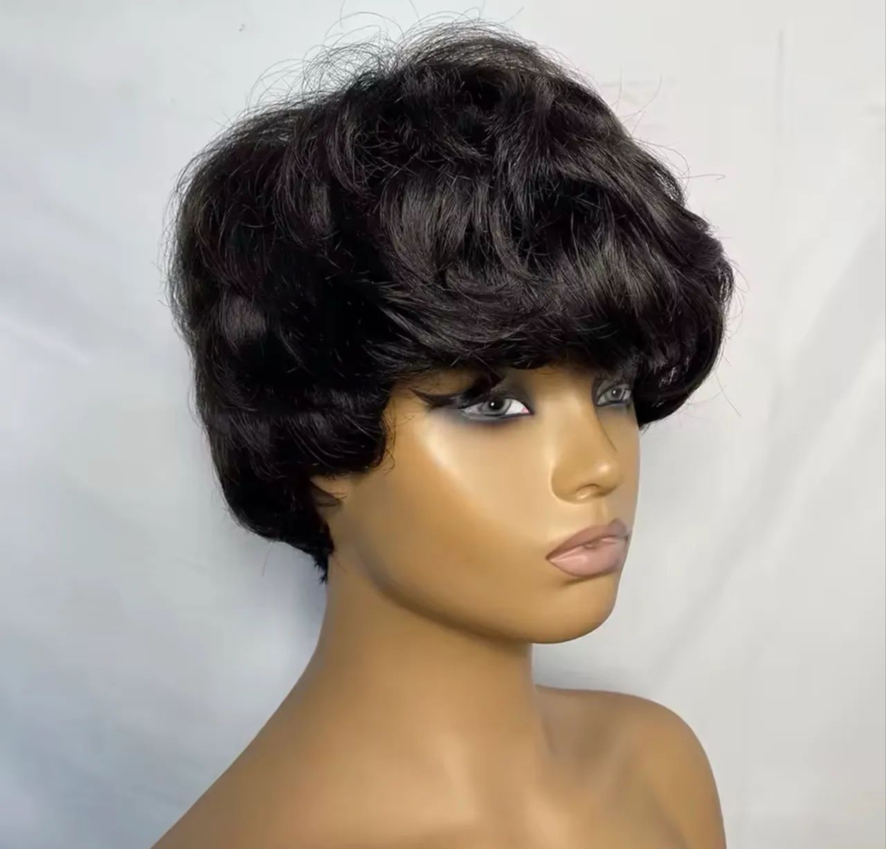 peruca PIXIE cut cabelo humano WIG  - Foto 3