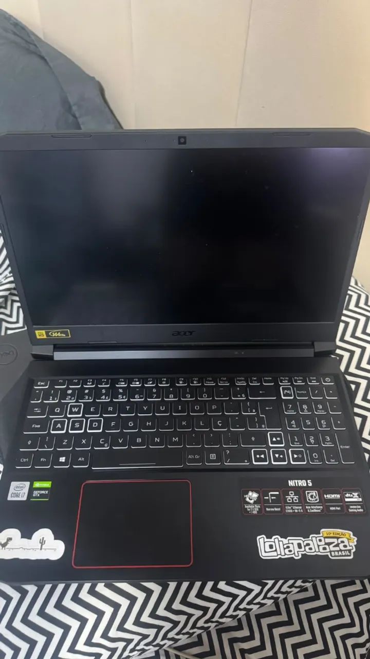 Notebook Acer Nitro 5 - Intel Core i7- 10750H - GTX 1650 - RAM 16GB - SSD 512 GB - Foto 2