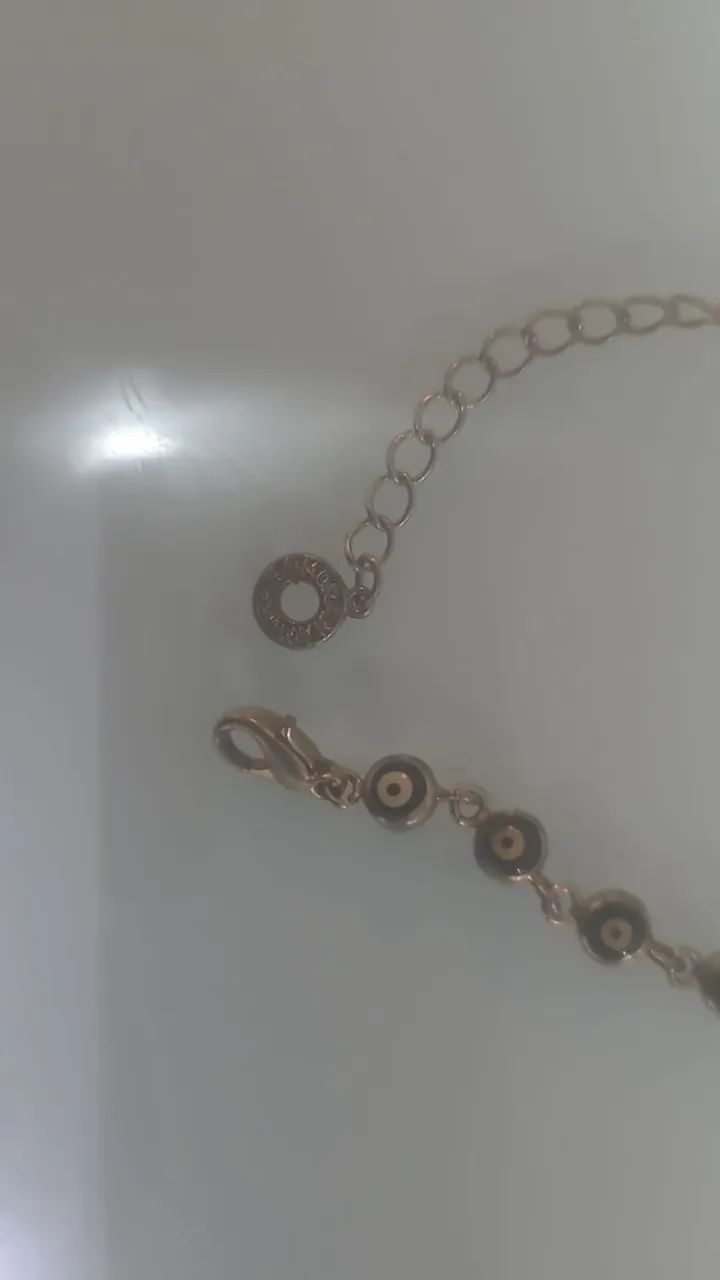 Pulseira olho grego em prata 925 18cm 