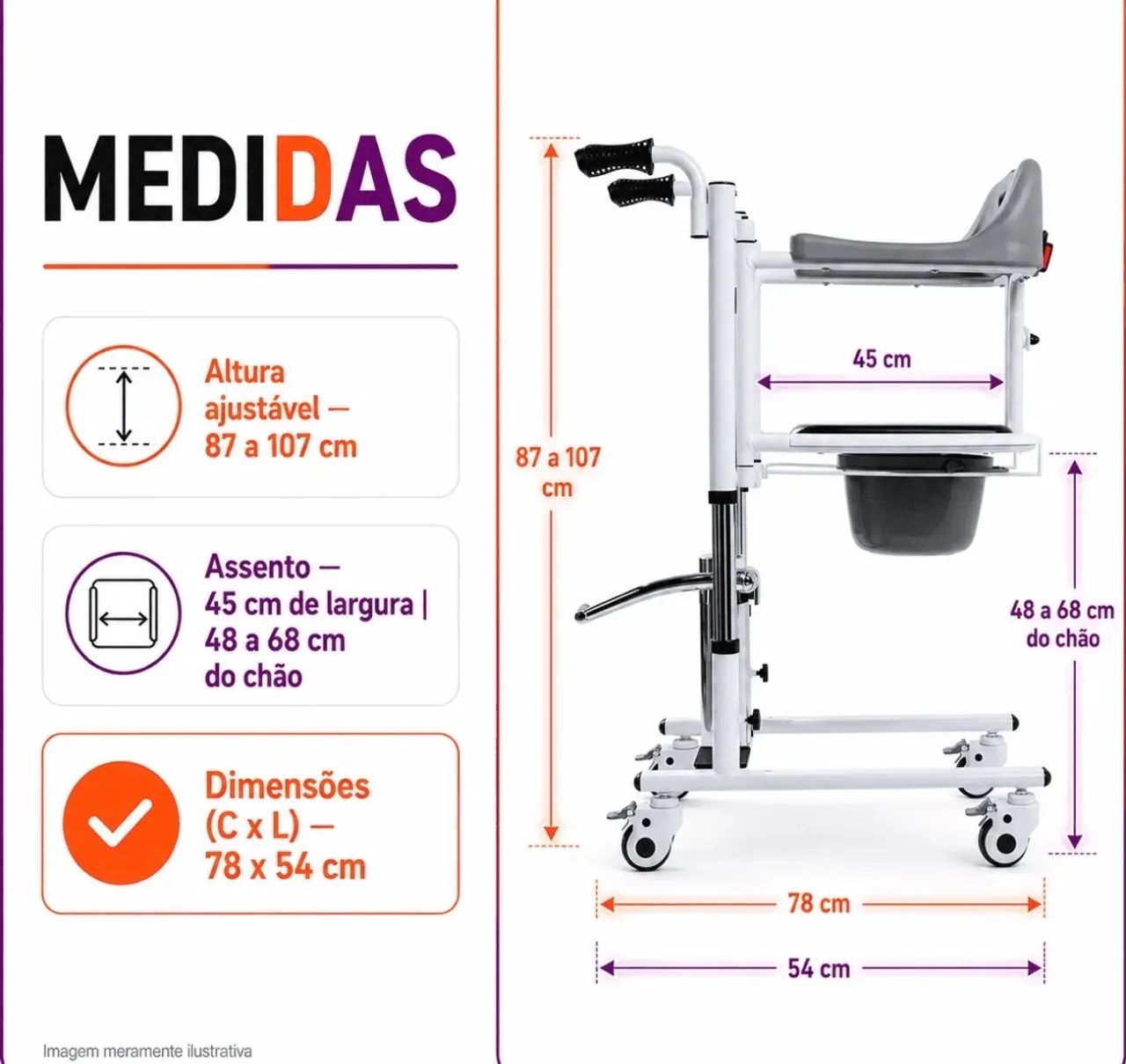 Cadeira de transferência Hidrolight