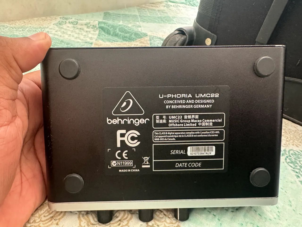 placa de áudio Behringer U-PHORIA UMC22. - Foto 3