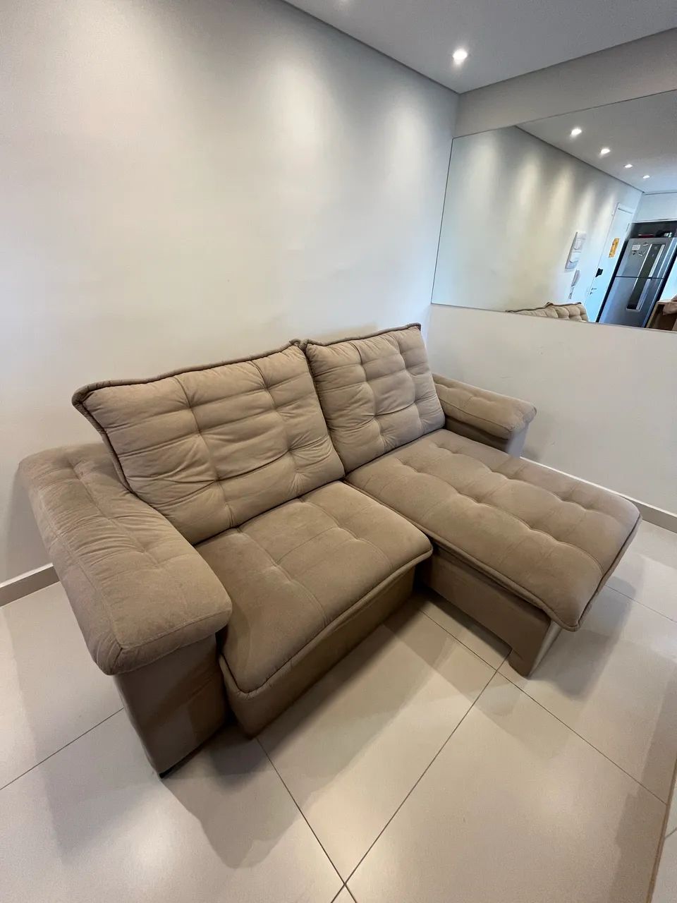 Sofá Retrátil e Reclinável 2,40m - Excelente Estado - Foto 2