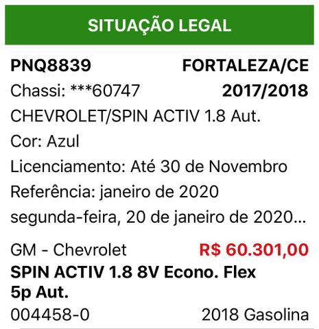 Spin Active 1.8 automático 17/18 com Gnc 5 passageiros - Foto 15