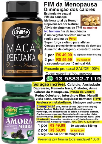 Maca Peruana Fim dos calores Meno-pausa Premium