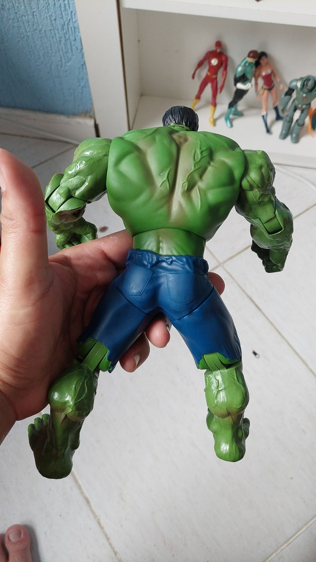 Boneco Action Figure Hulk Marvel 23 Cm Dts Filme Vingadores - Foto 4