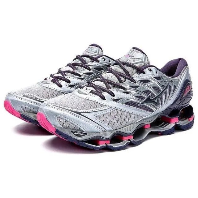 Tenis Mizuno Wave Prophecy 8 Cinza Rosa Novo Original Caixa - Foto 6