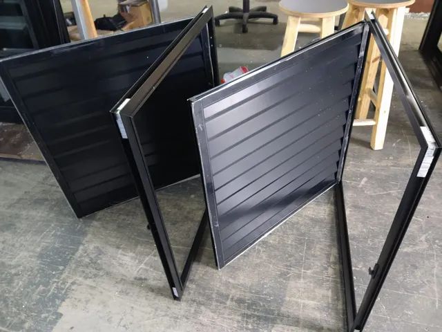 Portinhola de alumínio, linha suprema, completa, sob medida  - Foto 4