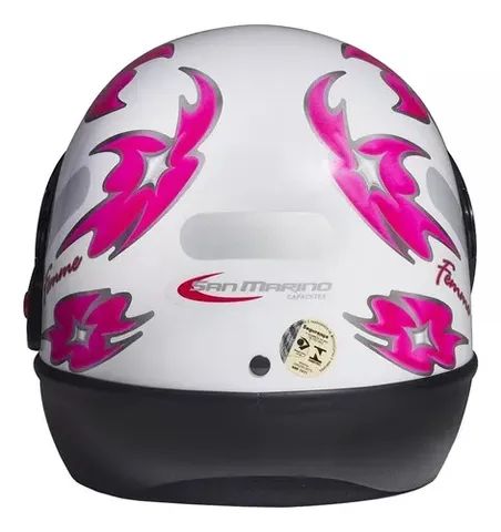 Capacete San Marino Branco Feminino - Foto 2