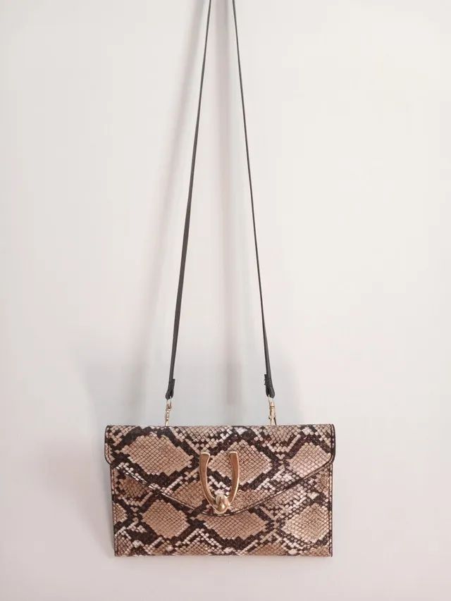 Bolsa pochete neon snake print marrom (NOVA), importada (Itália) - Foto 2