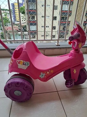 Triciclo Motinha com Capota 3 em 1 Rosa Bel