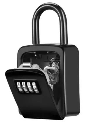 Cadeado Cofre Surf Lock Segredo Chaves Casa Haste Fixa Preto