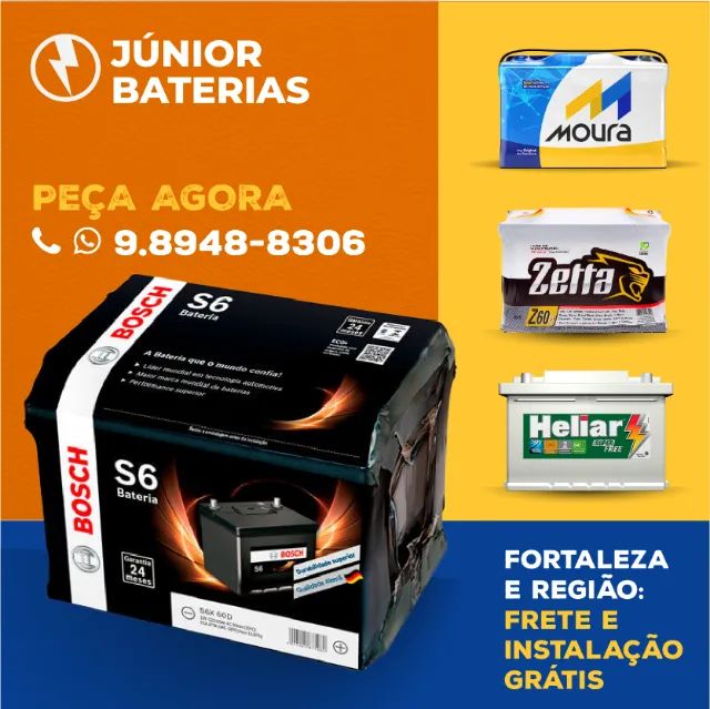 Bateria 60 amperes bosch Fortaleza citroen c3
