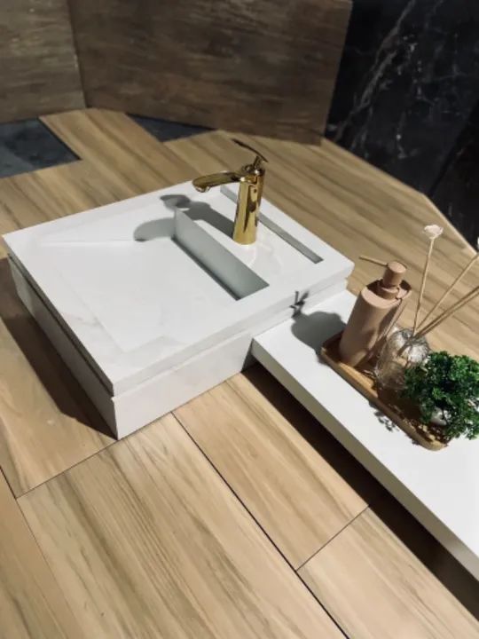 Pia de banheiro em porcelanato  - Foto 3