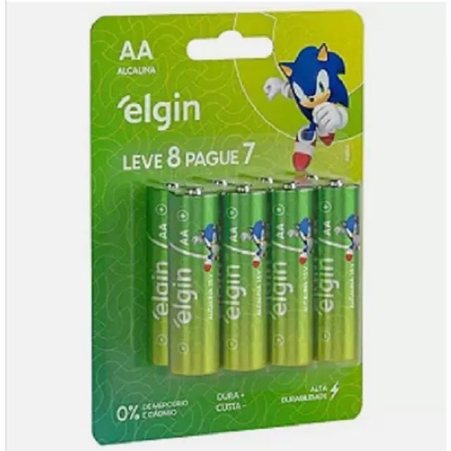 Pilha Elgin Alcalina Energy Lr03 AAA C/8 - 8 Pilhas
