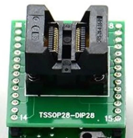 COD-AM457 Adaptador Tssop28 Dip28 golden Programador  Arduino Automação COD-AM457 