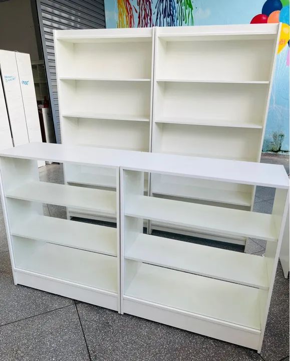 02 BALCÕES VITRINE + 02 PRATELEIRAS MDF KIT 
