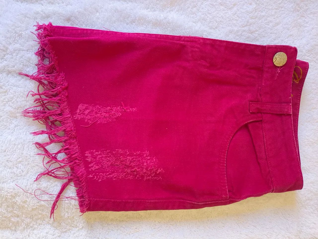Saia rosa jeans 