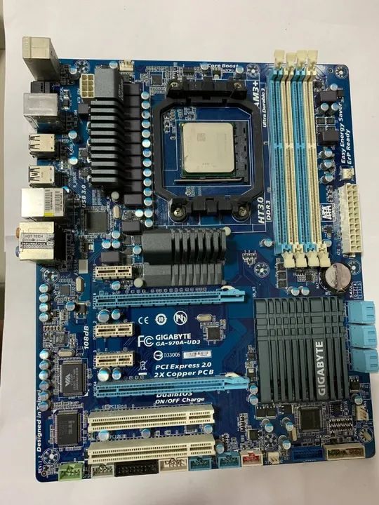 Placa Mãe Am3+ Gigabyte Ga-970-ds3p /com Proc. Amd Athlon II