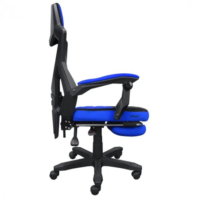 Cadeira Gamer Vinik Rocket Preta com Azul - WZetta - Foto 6