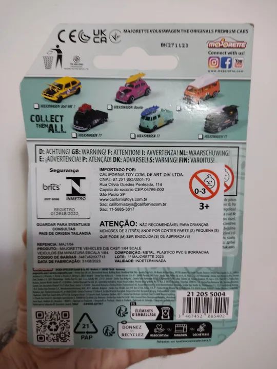 Majorette Volkswagen Kombi T1 caminhonete com prancha de surf  - Foto 4