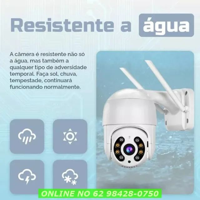 Kit com 2 Camera Segurança Gira 320° Smart Ip Wifi Full Hd externa  - Foto 2