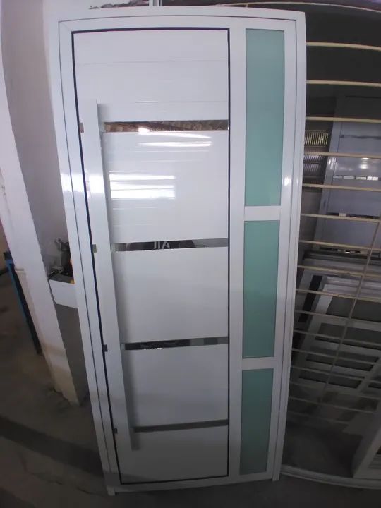 Porta de alumínio branco Linha 25 - Foto 5