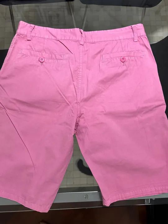 Bermuda masculina rosa tamanho 40 - Foto 2