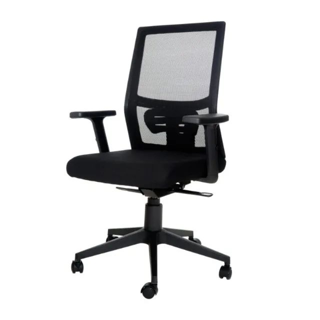 Cadeira de Escritório Diretor Tela Mesh KIEV Preta Ergonômica Conforto Modelo 34006