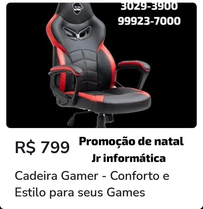 Cadeira gamer cpu not jr