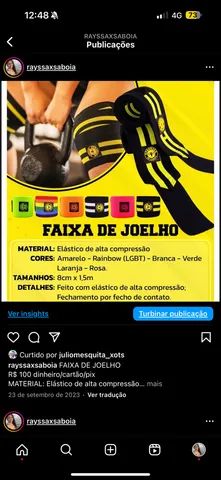 FAIXA DE JOELHO R$ 100 