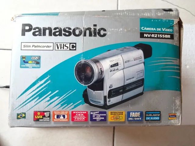 Filmadora Panasonic Slim Palmcorder VHS-C  NV_RZ155BR - Funcionando (Item p/ Colecionador) - Foto 4
