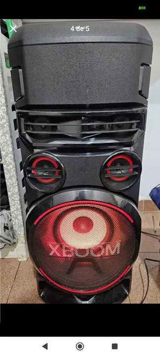 Torre de Som Acústica LG XBOOM RNC7(ACEITO PROPOSTA DINHEIRO). - Foto 4