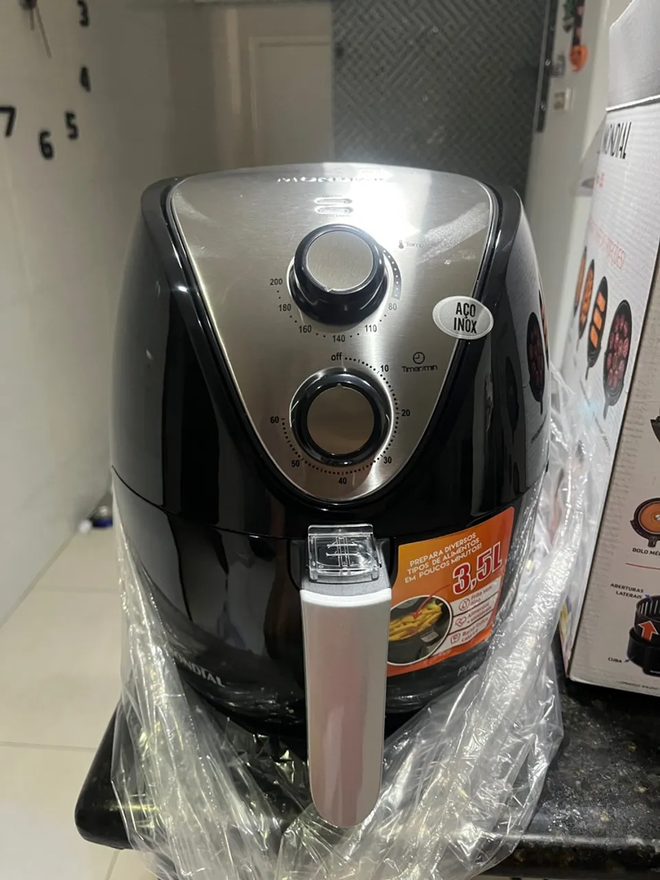 Fritadeira Elétrica Sem Óleo Mondial 3,5L - Nova