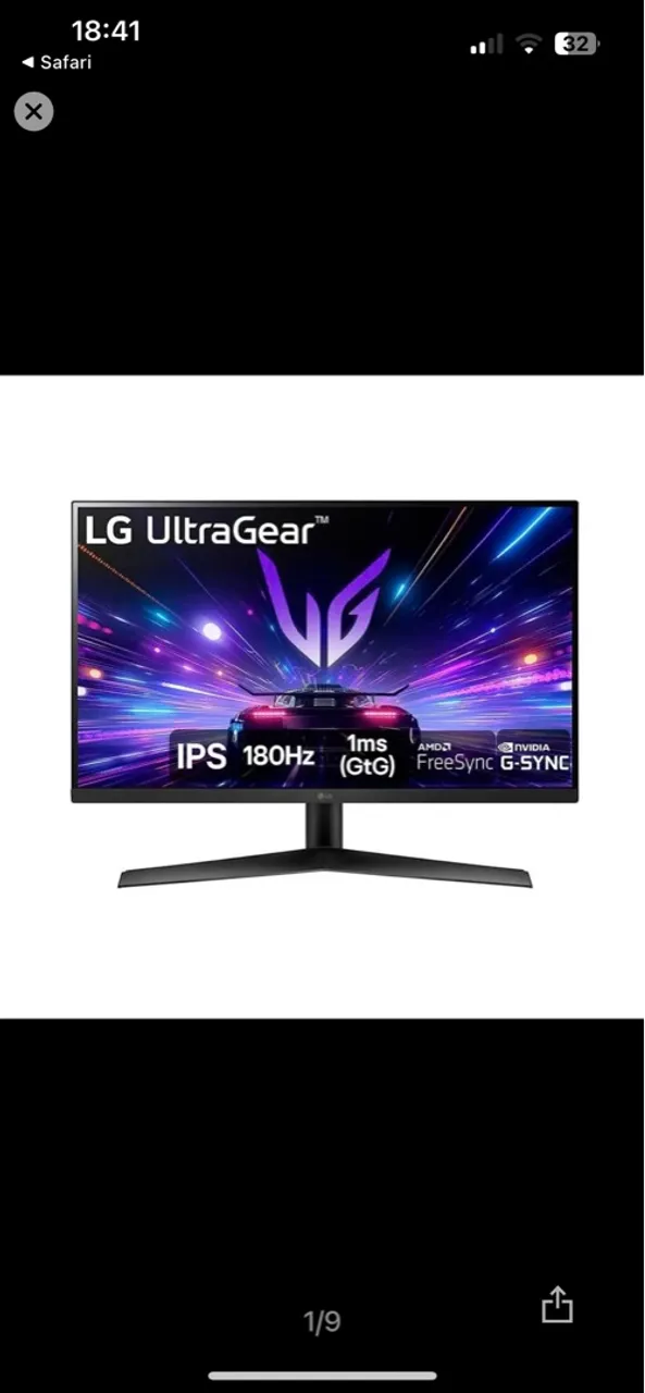 Monitor Gamer LG UltraGear 180Hz 1ms IPS 5 meses de uso