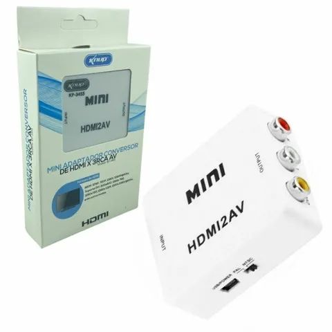 Conversor HDMI x AV RCA 1080p Branco Knup KP-3455 - Foto 3