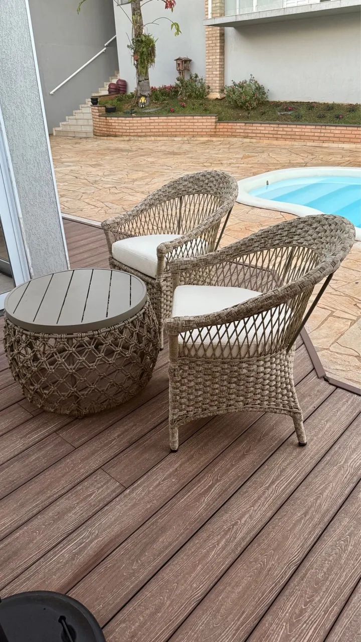Poltrona de jardim externo corda nautica 890 cada - Foto 2