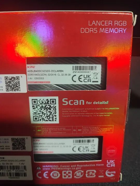 Memória RAM XPG DDR5 64gb 6400mhz - Foto 3