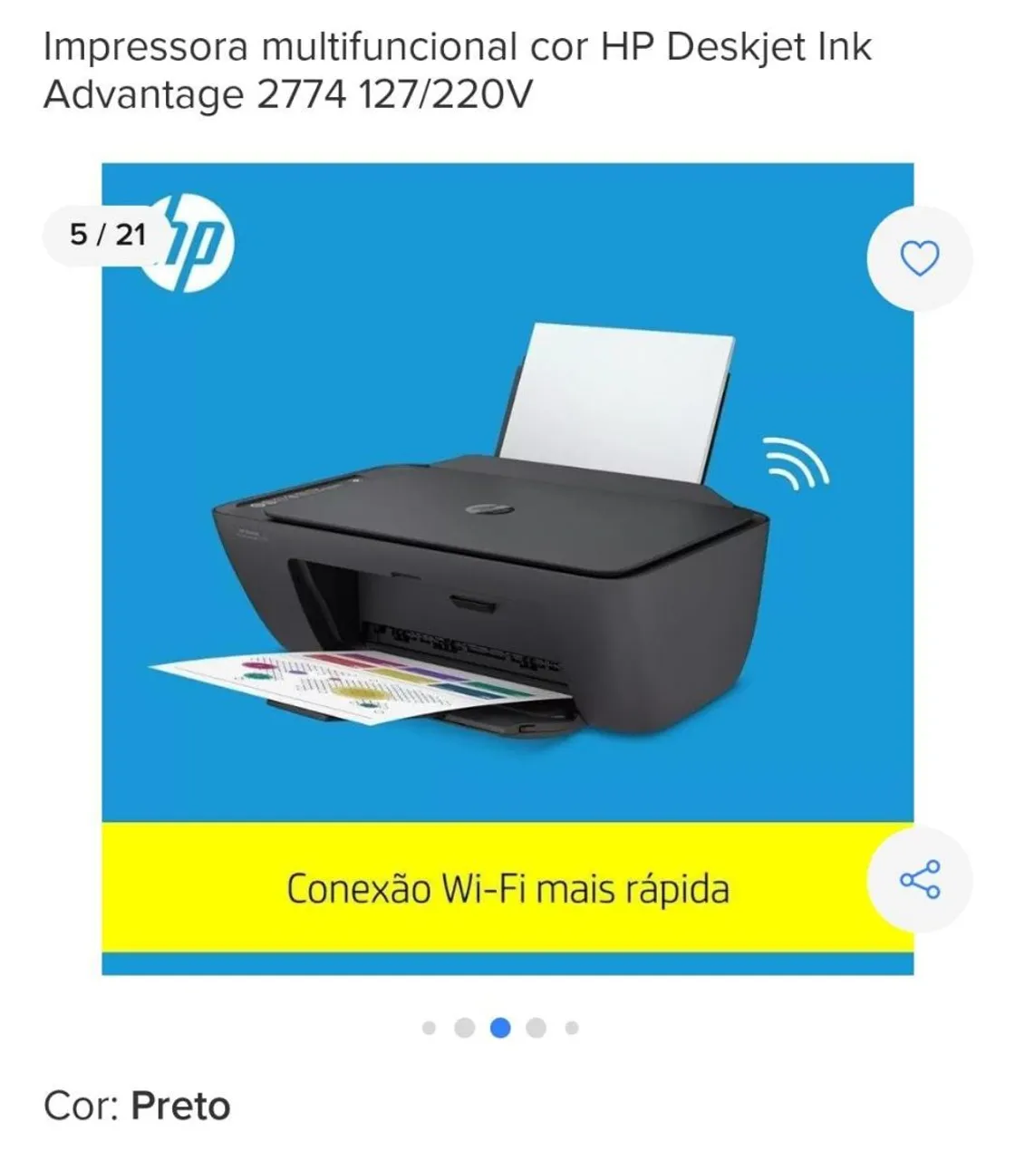 Impressora Multifuncional HP Deskjet Ink Advantage 2774