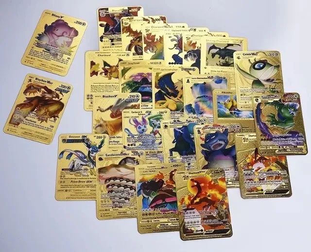 KIT 27 CARTAS AVULSAS DE POKÉMON PADRÃO GOLD EM INGLÊS - Foto 5