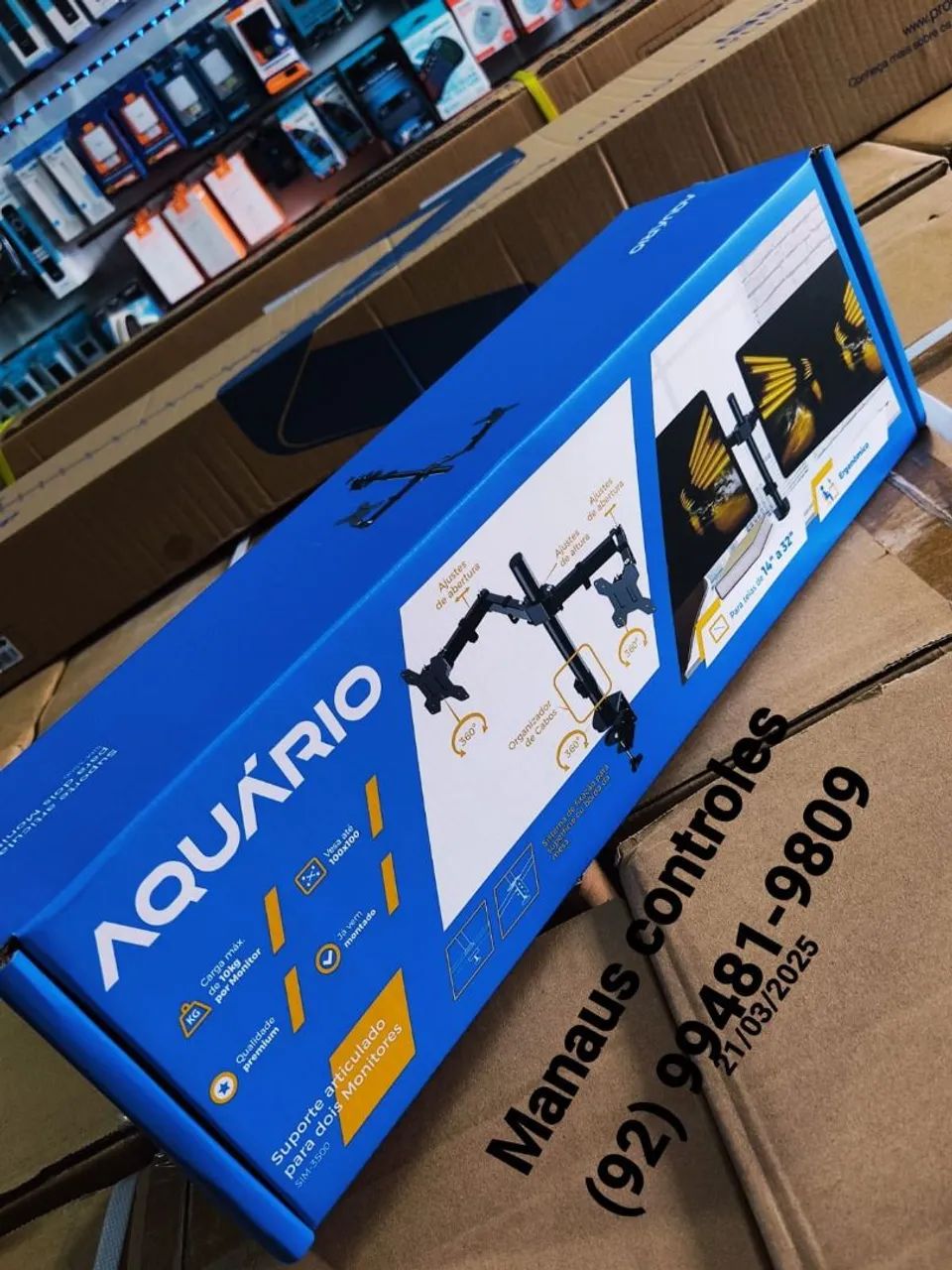 Suporte para Dois Monitores articulado ergonômico 