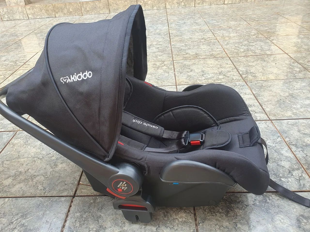 Cadeirinha de Bebê Conforto Kiddo - Preta - Foto 5