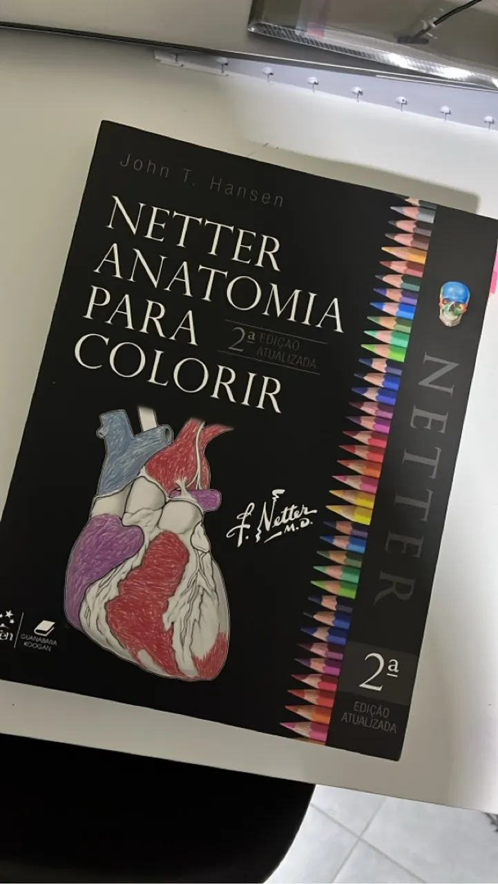 Livro Netter Anatomia para Colorir 2ª Edição e livro fisiologia médica guython