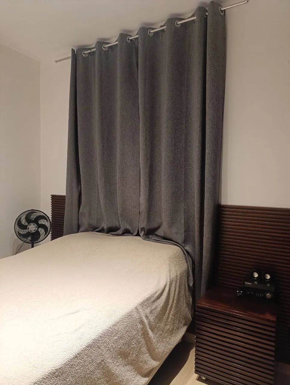 Cortina Cinza Escuro para Quarto com blackout . - Foto 4