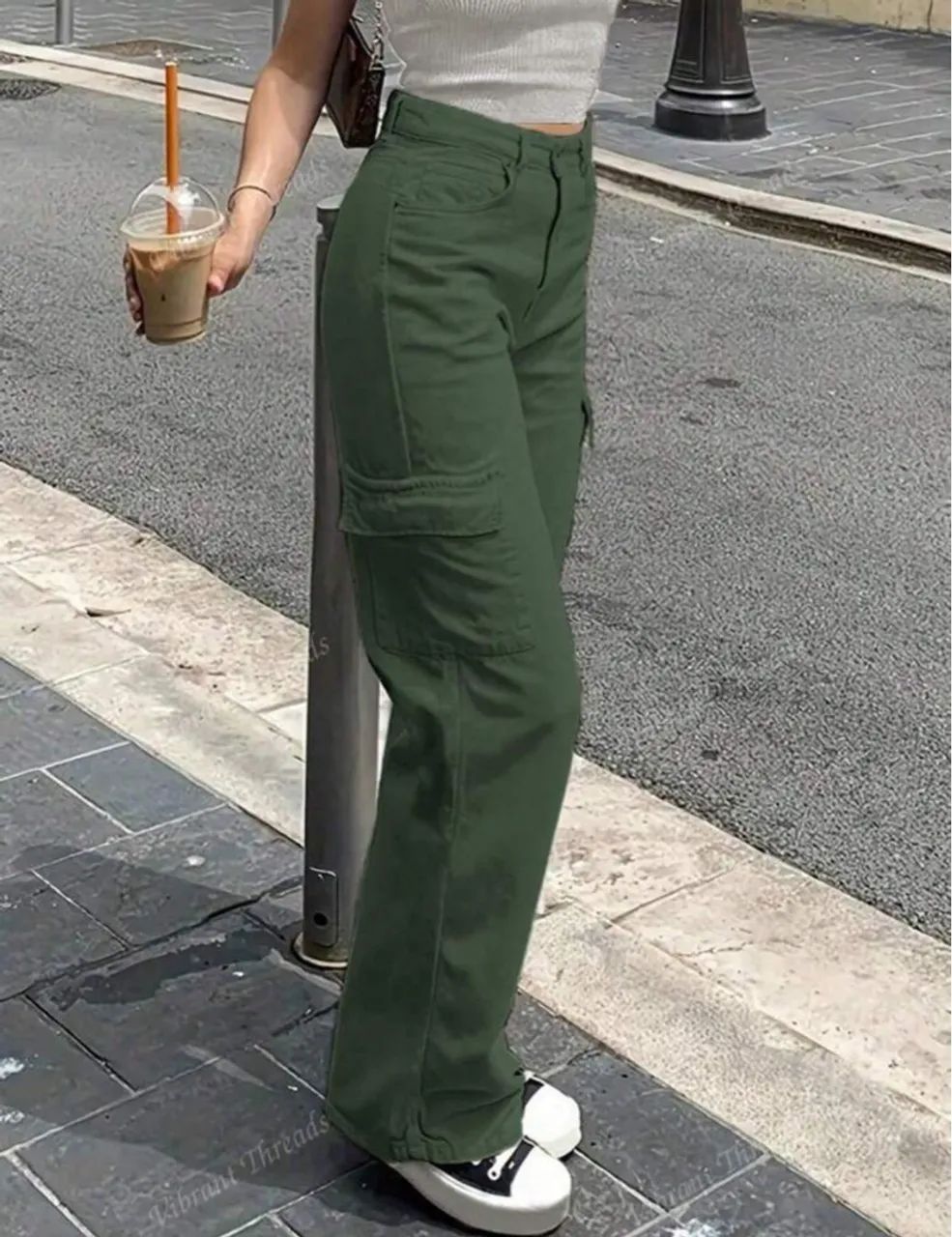 calça cargo verde militar  - Foto 4