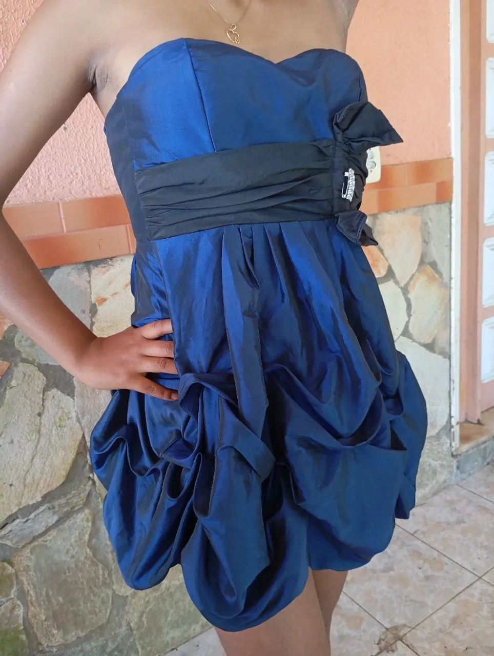 Vestido azul de gala