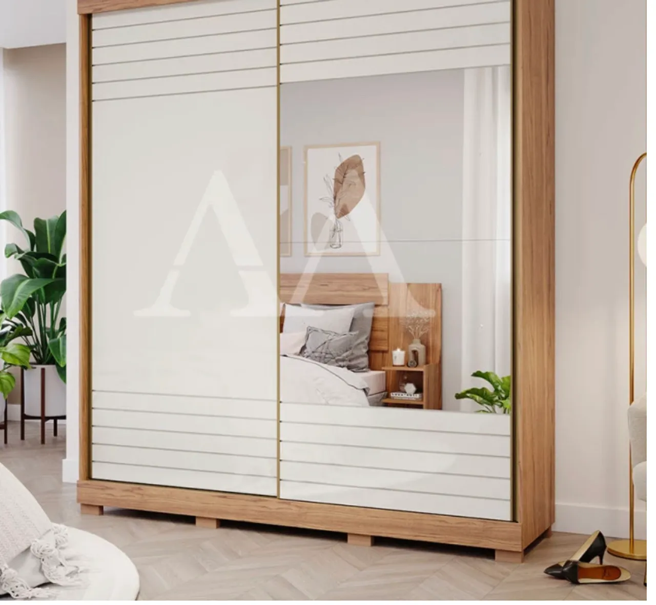Guarda-Roupa Moderno com Espelho e Design Elegante/ Preço imperdível!!!