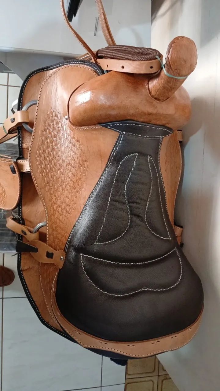 Sela Americana Couro Legítimo - Foto 3